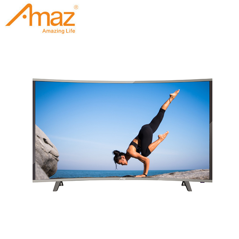 Amaz TV Vivid Images Smart Curved Flat Screen tv 32 43 55 65 inch 4K led tv