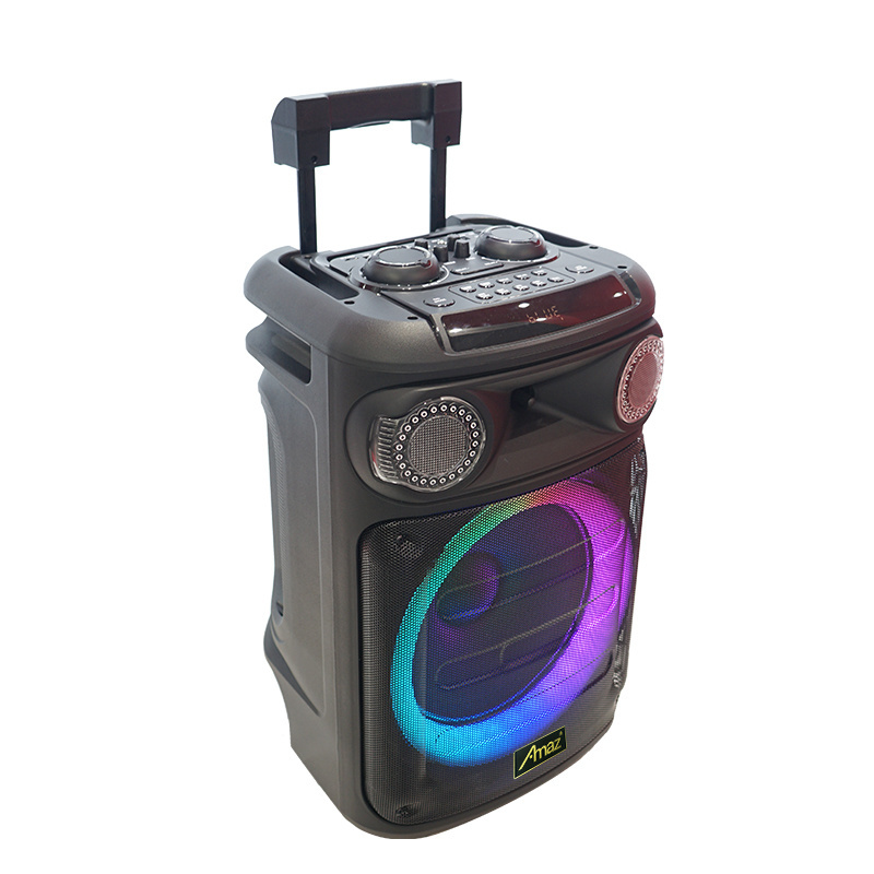 15 Inch Outdoor Portable trolley Speaker DJ System Subwoofer Sound Box With LED Light home theatre Speaker