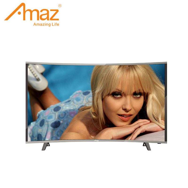 Amaz TV Vivid Images Smart Curved Flat Screen tv 32 43 55 65 inch 4K led tv