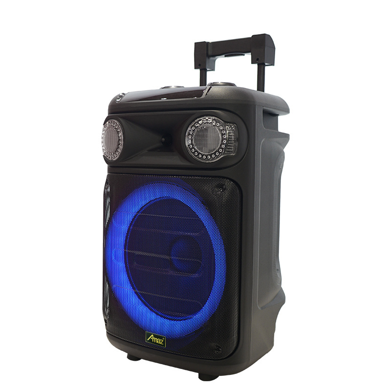 15 Inch Outdoor Portable trolley Speaker DJ System Subwoofer Sound Box With LED Light home theatre Speaker