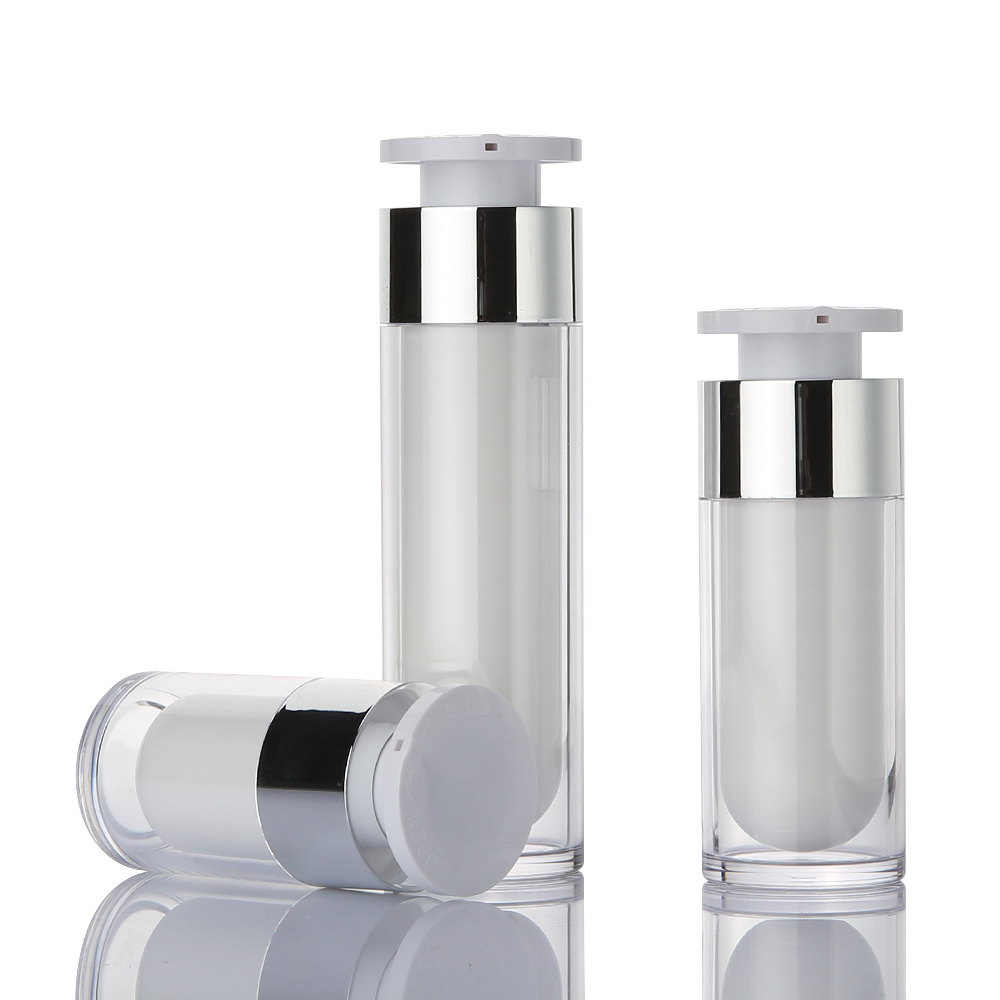 High Quality Locked Pump PP Plastic Lotion Cream 15ml 1oz 50ml Airless Bottle Cosmetic packaging