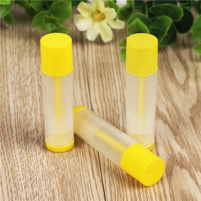 low MOQ empty 5g clear red yellow blue kids lip gloss tube packaging lipgloss Lip balm containerb chapstick tube