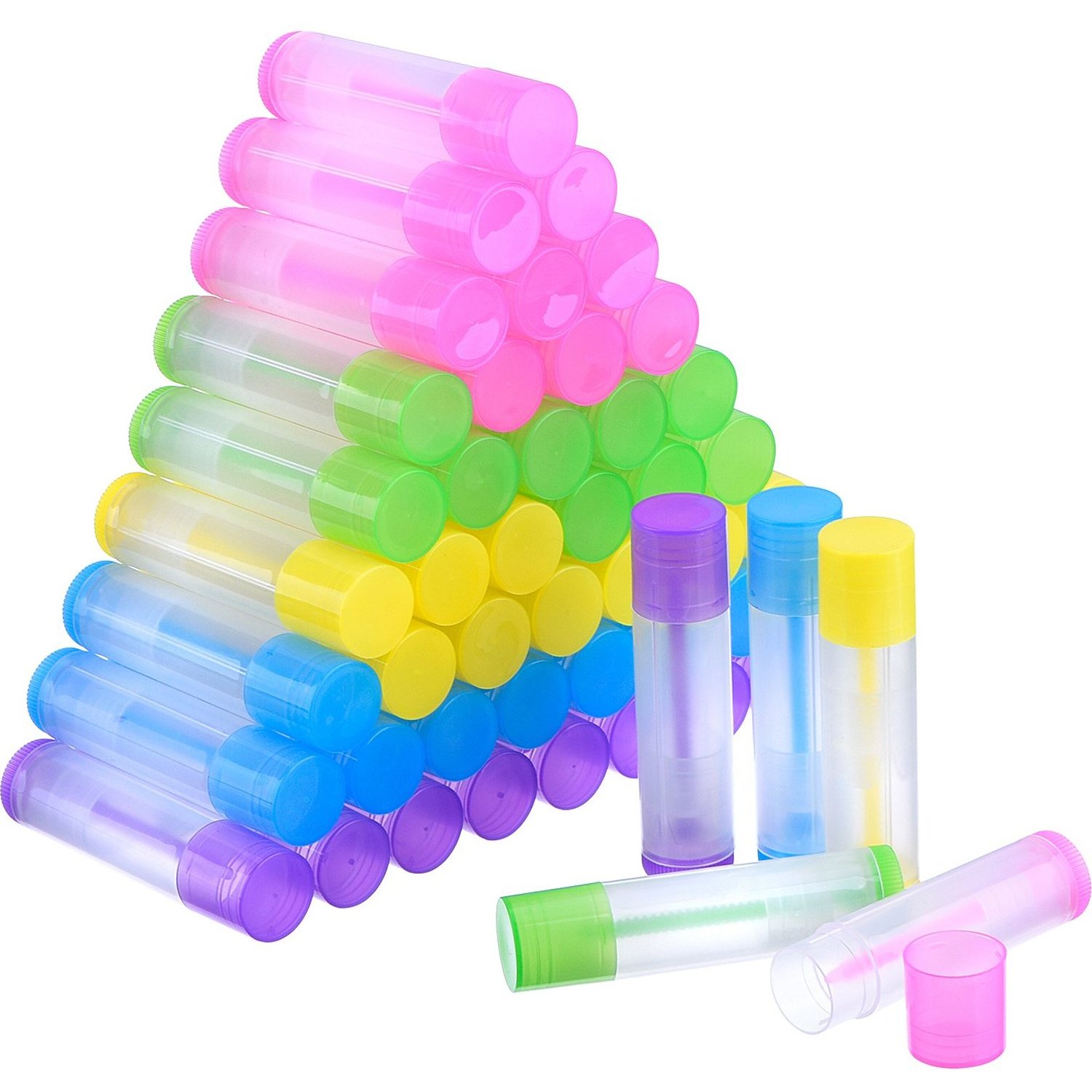 low MOQ empty 5g clear red yellow blue kids lip gloss tube packaging lipgloss Lip balm containerb chapstick tube