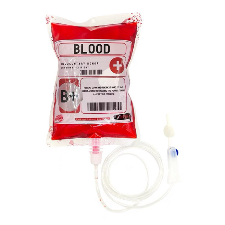 Halloween Strawberry flavor juice red blood bag Plasma Drink bag blood drinking bag 150ml 250ml