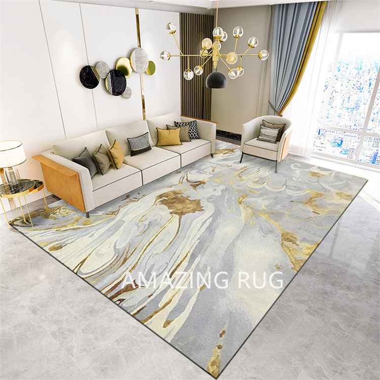 Embossed Printed Gold Rugs And Carpet Label Carpet For Restaurant Handmade Persian Carpets