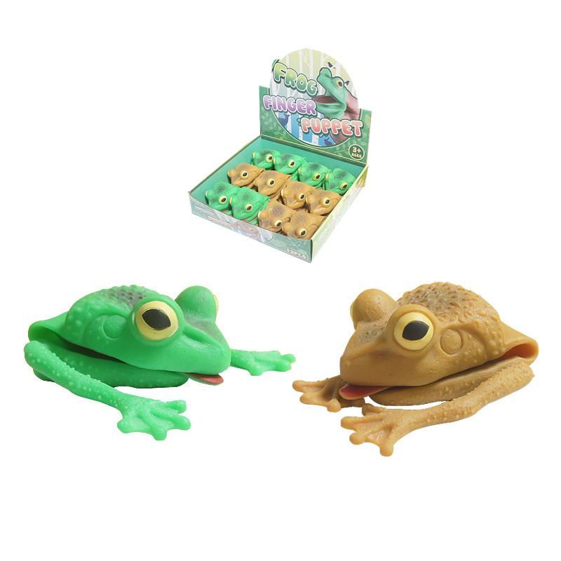 Children's Toys Frog Model Cute Hand Puppets Holiday Fun Rubber Gloves Frog Puppets Novel And Funny Toys