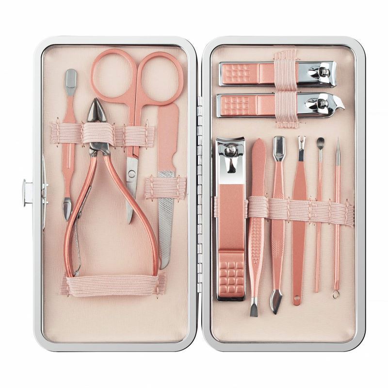 Manicure Set Professional Nail Clippers Kit Pedicure Care Tools- Stainless Steel Women Grooming Kit 18Pcs for Travel or Home