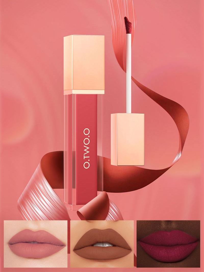 O.TWO.O 12 color Matte Private Label Velvet Custom Makeup 100% vegan Liquid Lipstick