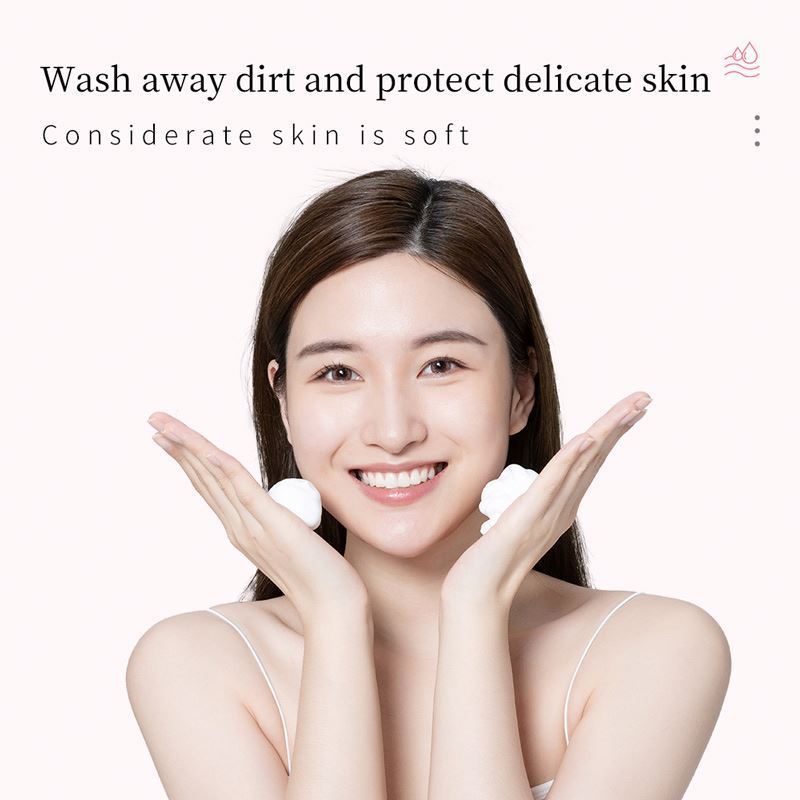 OEM LUOFMISS private label Niacinamide Goat Milk gentle clean skin whitening moisturizing organic face cleanser