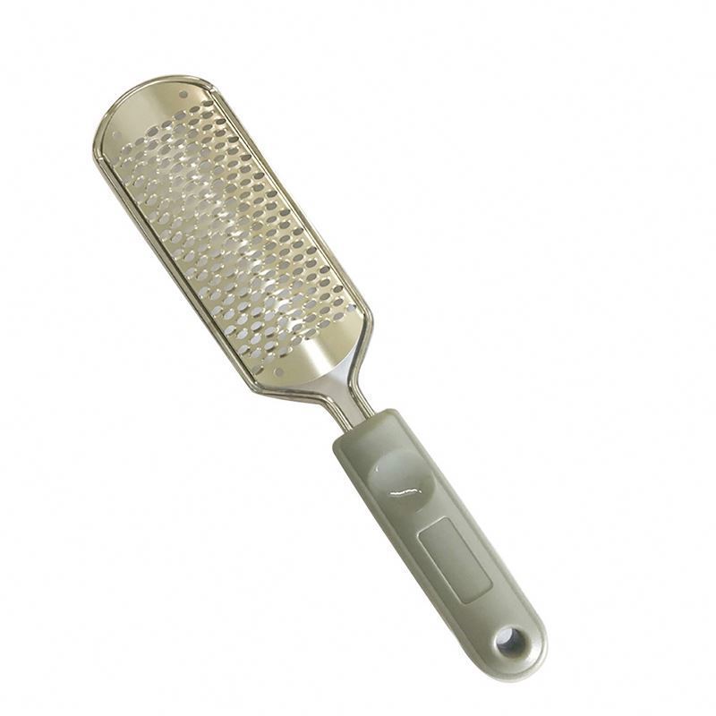 2in 1 Pedicure File Callus Remover Feet. Scrubber with Ergonomic Design. Stainless Steel Foot Exfoliator for Spa