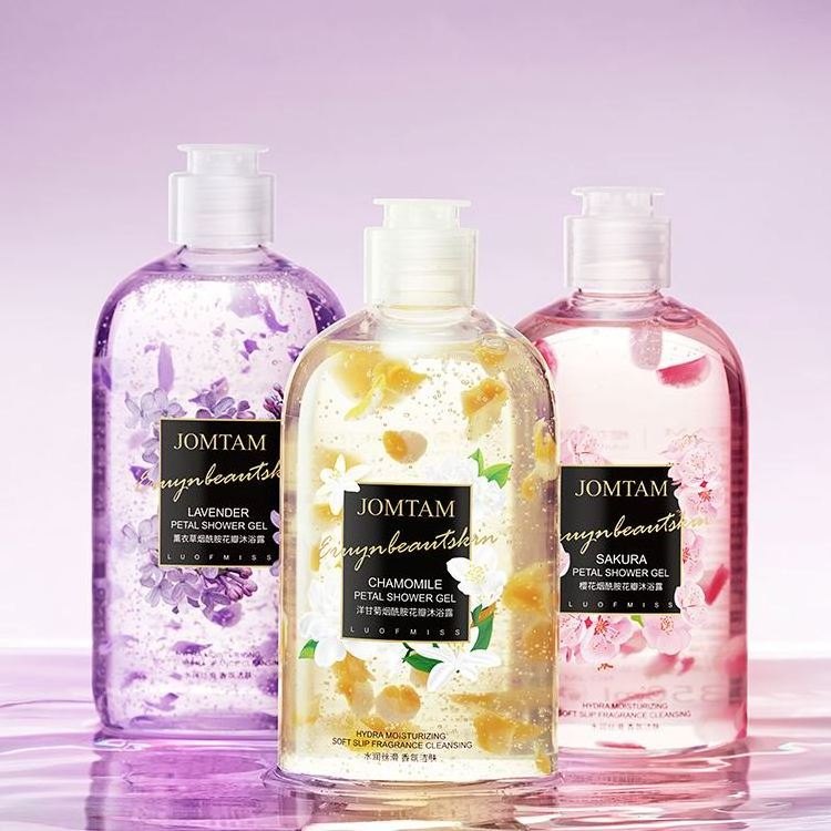 JOMTAM Private label Nicotinamide Lavender cherry blossom perfumes chamomile body wash shower gels