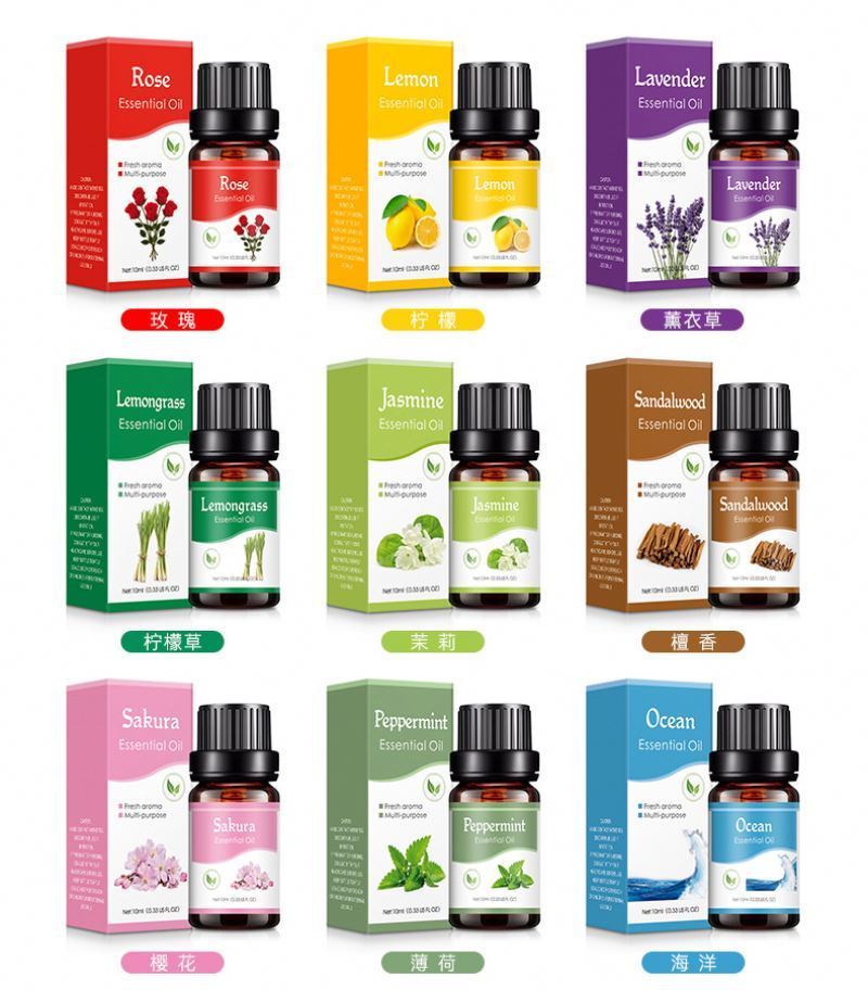 Essential Oil Set of 6 Aromatherapy Oils for Diffusers Passion Strawberry Guava Pineapple Green Apple Fig Fruit