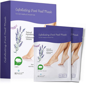 wholesale Baby Soft Lavender Scented Natural   Care Foot Mask Sheets  exfoliating foot peel mask