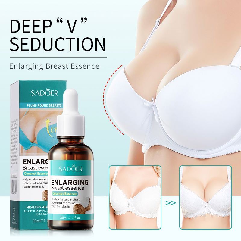 OEM SADOER coconut milk best care big boobs tight massage serum natural organic firming breast enhancement cream oil