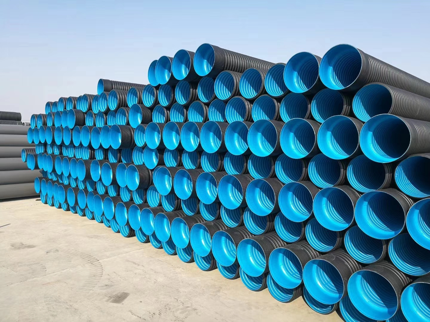 SN4 SN8 600mm 800mm hdpe double wall corrugated PE drainage pipe dwc hdpe plastic culvert pipe