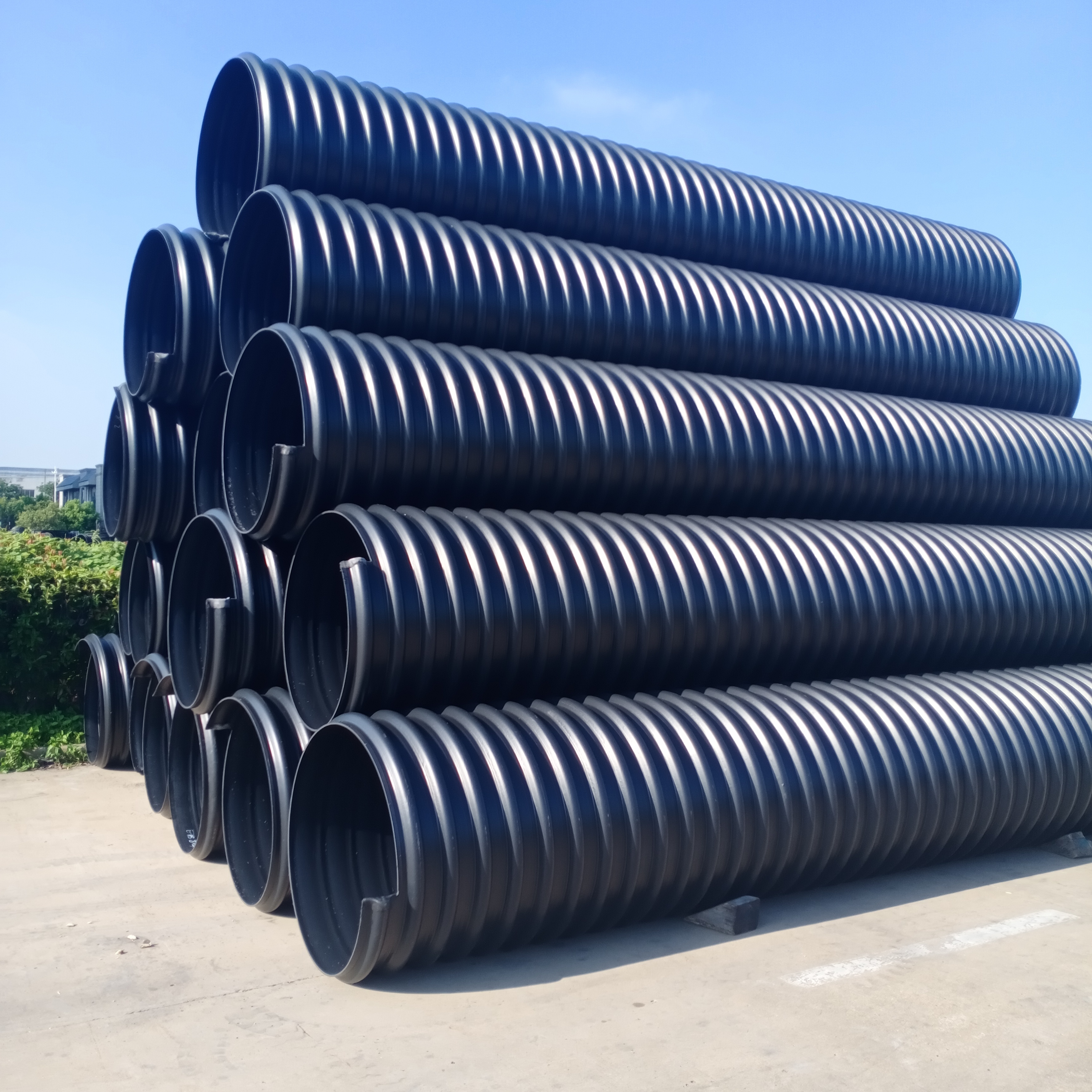 corrugated pipe 5 cm 1500mm corrugated Hdpe steel composite pipe