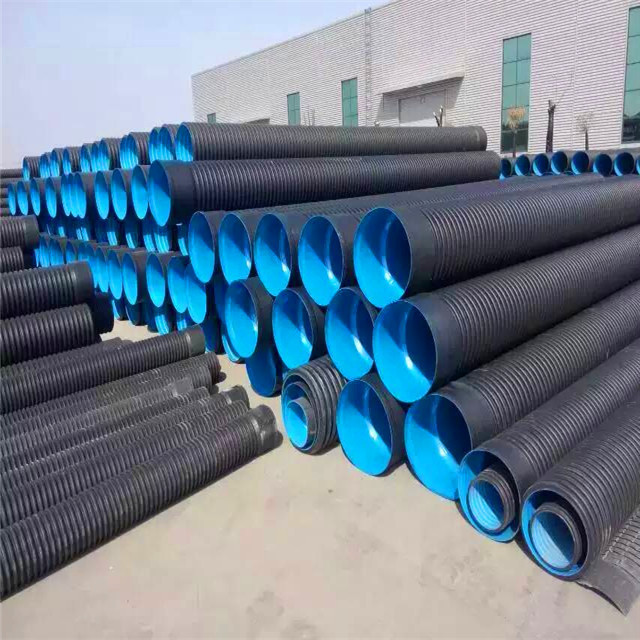 SN4 SN8 600mm 800mm hdpe double wall corrugated PE drainage pipe dwc hdpe plastic culvert pipe