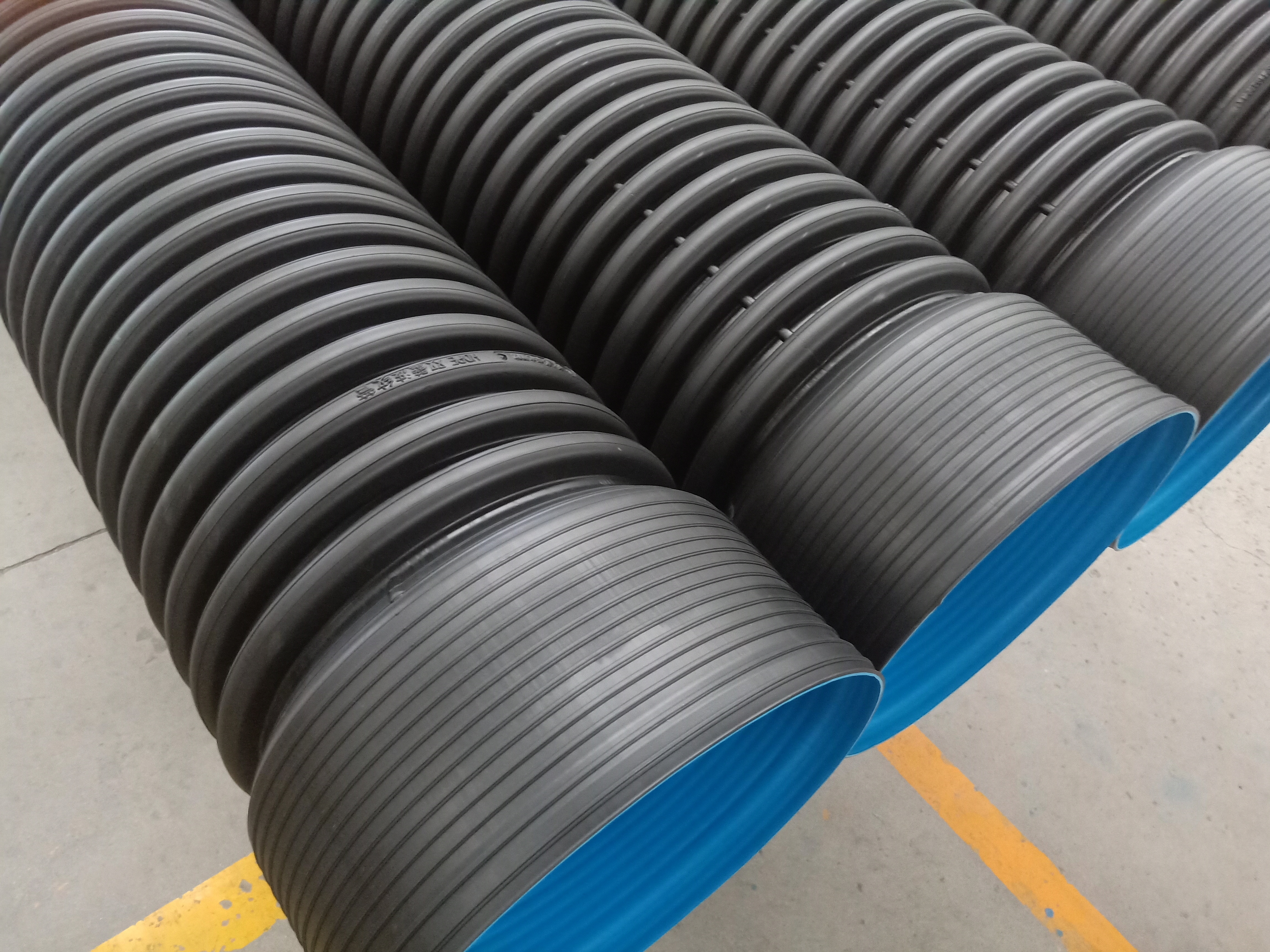 SN4 SN8 600mm 800mm hdpe double wall corrugated PE drainage pipe dwc hdpe plastic culvert pipe