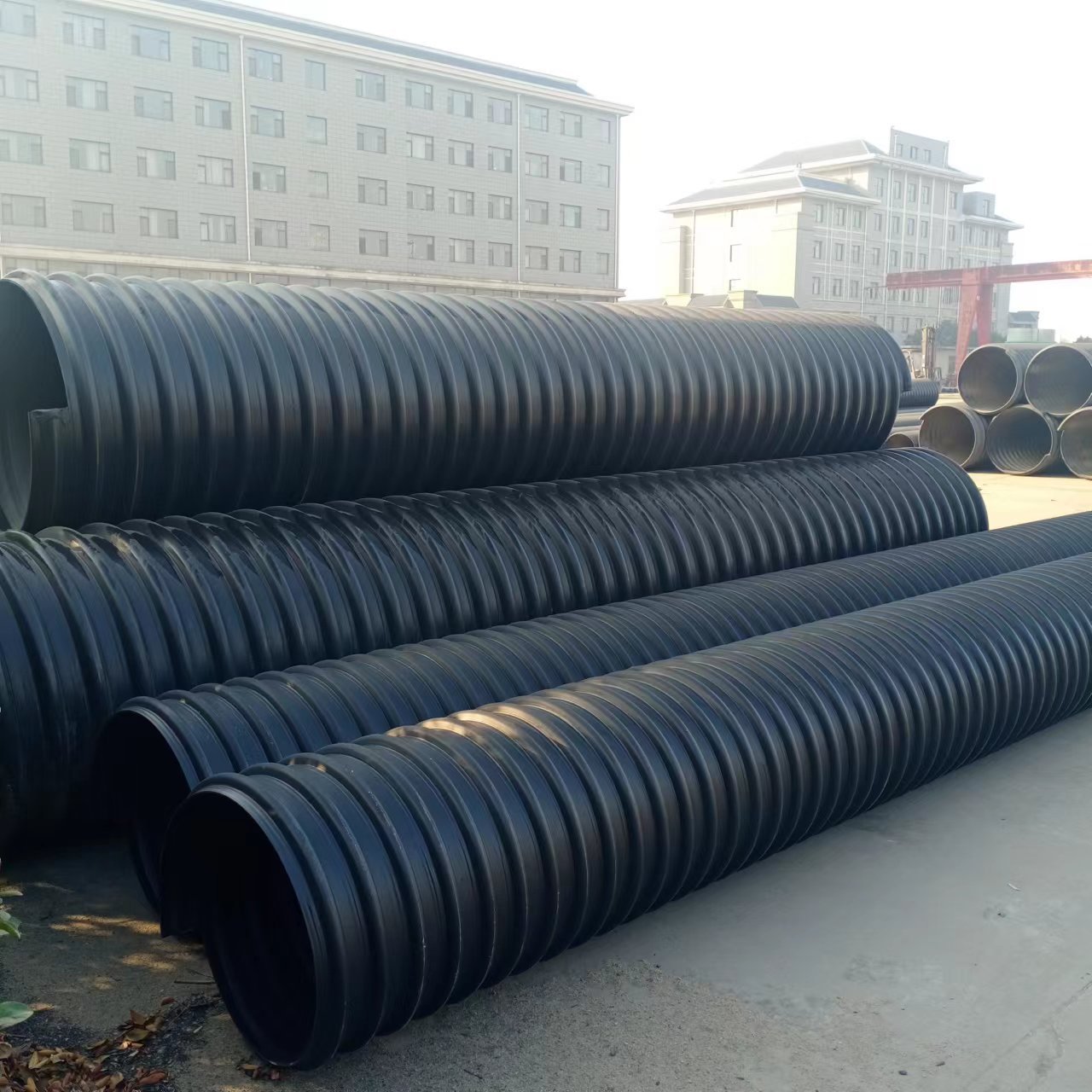 corrugated metal pipe hdpe 500mm 1500mm  perforated drainage 400mm drainage 700mm pipes winding