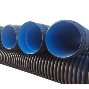 Hdpe double wall corrugated pipe SN8 800MM 1000mm 1200mm Drainage pipe dwc hdpe plastic tubes/culvert pipe/100 corrugated pipe