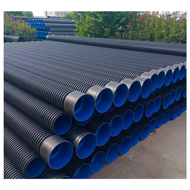 hdpe  perforated corrugated drainage pipe 12 inch plastic culvert pipe