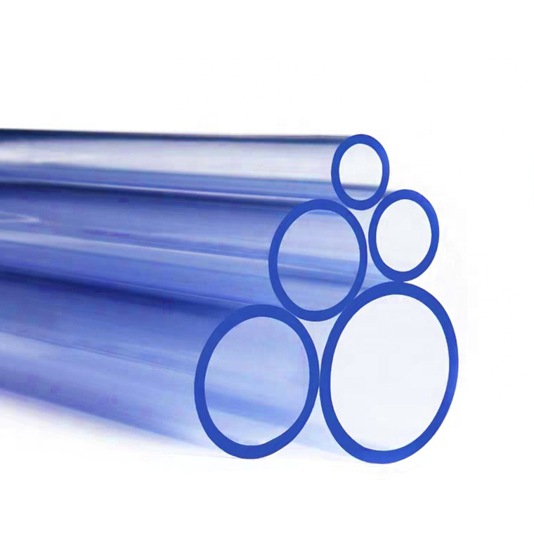 plastic transparent pipe pvc  manufacturer  50mm rectangular  pvc glue tube 34mm 48mm 60mm 10inch upvc clear pipe