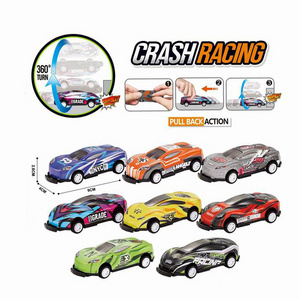 New Arrivals Pull Back Promotion Diecast Jumping Bouncing Vehicle Model Children's Stunt Alloy 360 Flip Toy Car