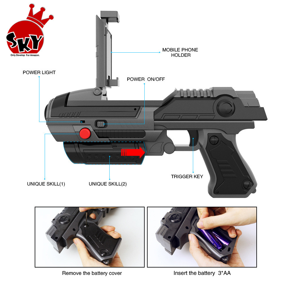 Creative Mobile Phonear ar game gun Smart toy Gamepad guns for boys