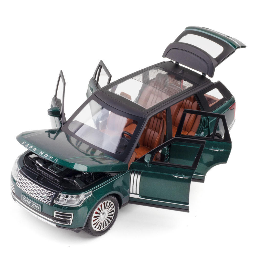 1:24 Range-Rover die cast car model toy for kids 20.5cm pull back wheel simulation metal car With Sound/Light