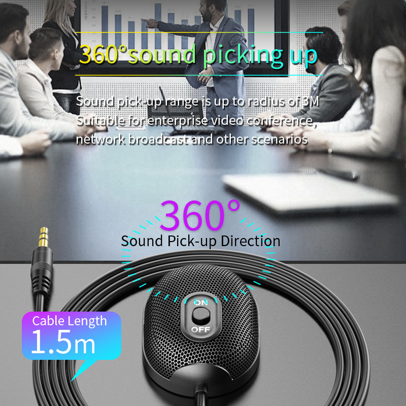 microphones with mute switch 3.5mm mic microphone professional for Conference