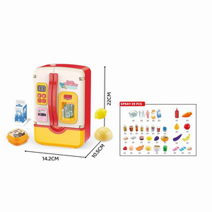 2024 home mini appliance toy play house pretend play multi-function fridge simulated spray water toys refrigerator for kids