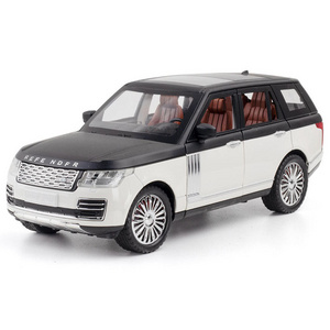 1:24 Range-Rover die cast car model toy for kids 20.5cm pull back wheel simulation metal car With Sound/Light