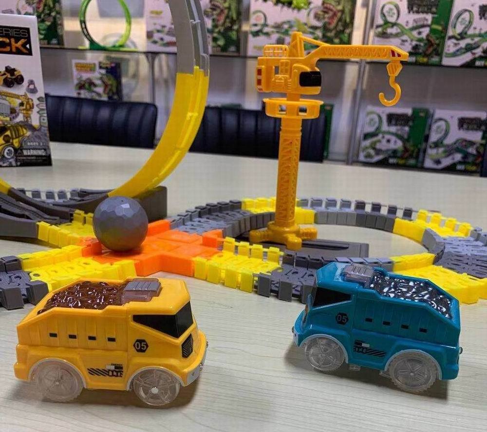 Engineering mobile machinery shop truck construction track crane excavator bulldozer cantilever crane kids toy race slot toys