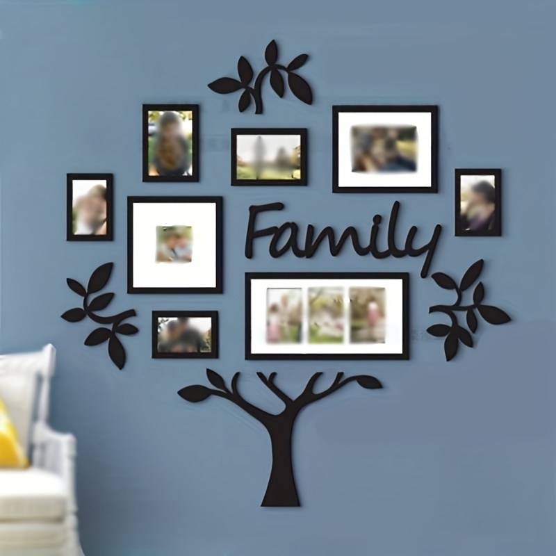 Wholesale Family Tree With Photo Frames Wall Decorations 3D Acrylic Wall Sticker Home Decoration Family Tree Wall Sticker