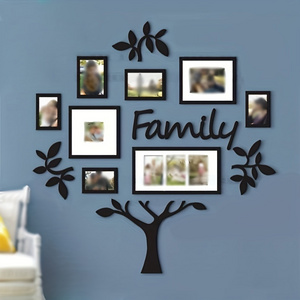 Wholesale Family Tree With Photo Frames Wall Decorations 3D Acrylic Wall Sticker Home Decoration Family Tree Wall Sticker