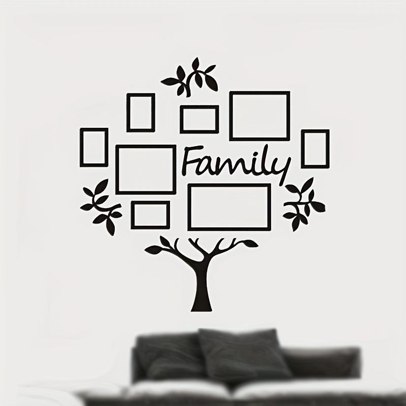 Wholesale Family Tree With Photo Frames Wall Decorations 3D Acrylic Wall Sticker Home Decoration Family Tree Wall Sticker