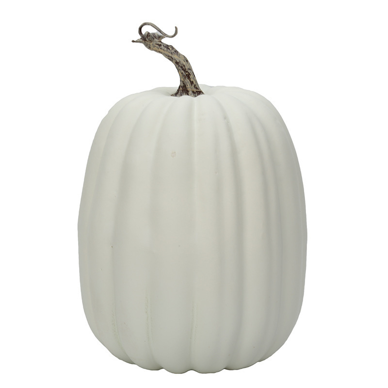 Artificial Pumpkins Autumn Decorations White Mini Fake Foam Resin Pumpkins Small Harvest Lifelike Pumpkins for Fall Decor