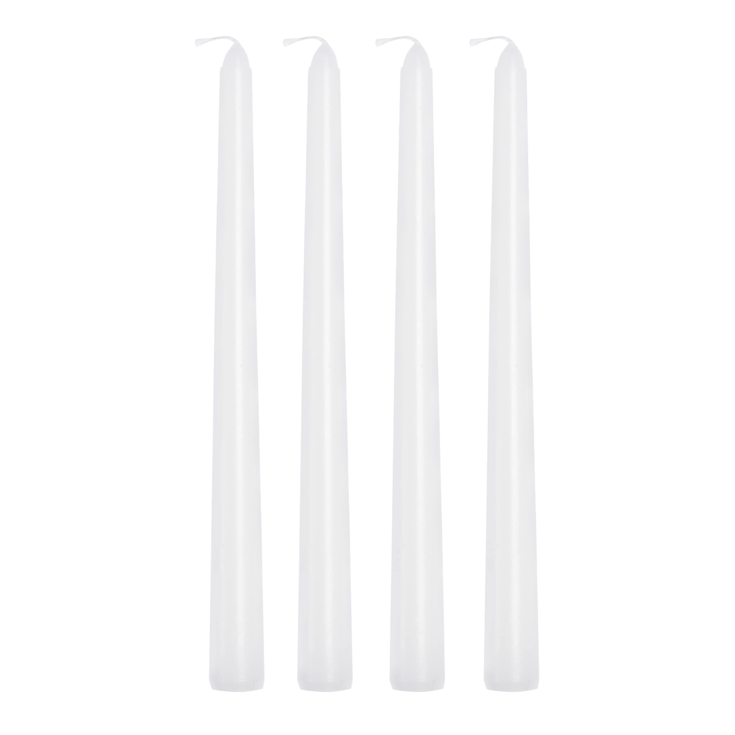 Factory Supply 4PCs/Set Smokeless Long Wax Candles White Taper Candles Scented Conic Candle Taper Home Decor