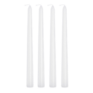 Factory Supply 4PCs/Set Smokeless Long Wax Candles White Taper Candles Scented Conic Candle Taper Home Decor