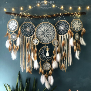 Hot Selling 5PCS/Set Indian Dream Catcher Pendant Wind Chimes Feather Pendant Interior Fringe Wall Hanging Home Decorations