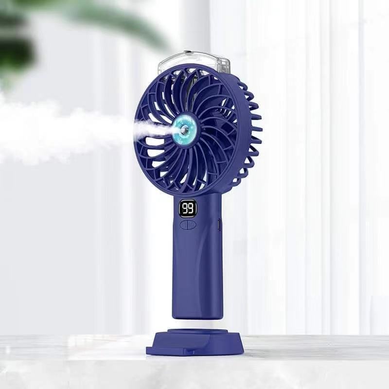 Mini Fan standing Portable Handheld Fan Rechargeable with air humidifier water Mist Fan usb Rechargeable led display