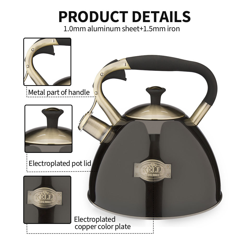 Hight Quality Stainless Steel 3L Large Capacity Water Kettle Whistling Tea Pot