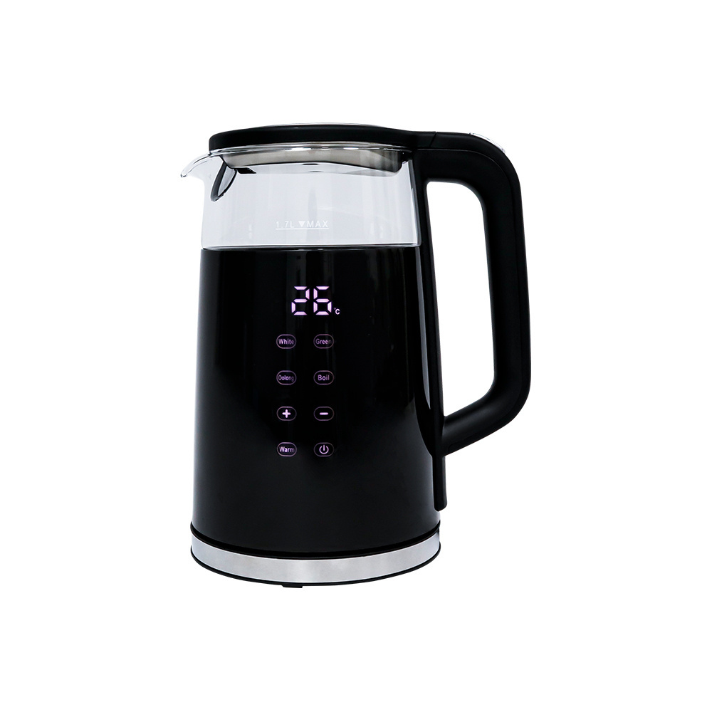 Hot Sale 1.7L Glass Electric Water Kettle With Digital Display Touch Sensitive Household Office Tea Coffee Boiler