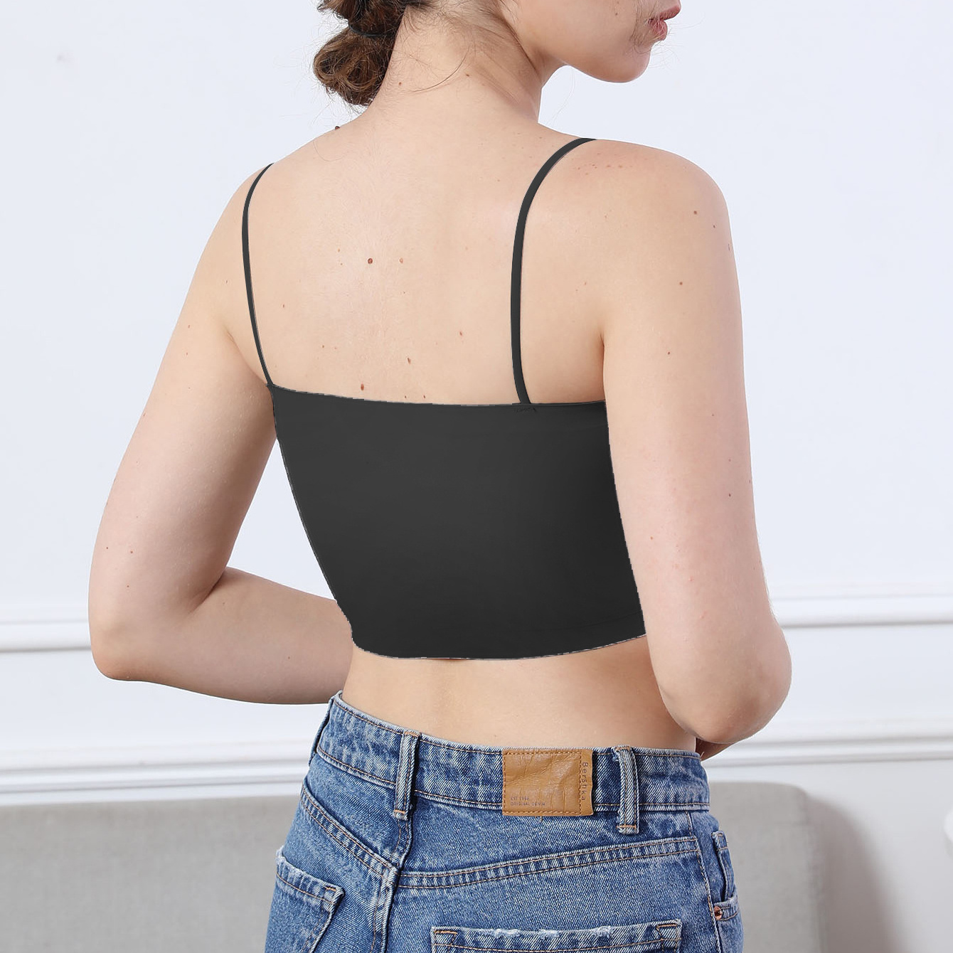 Large Strapless Underwear Women's Big Breasts Show Small Thin Anti-sagging Beautiful Back Gathered Anti-slip Tube Top