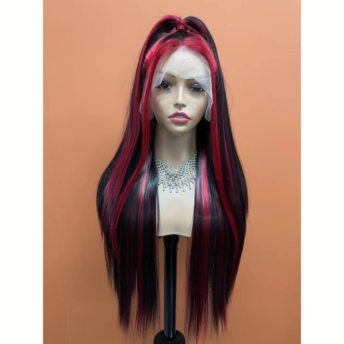 Long Dreadlocks Wig for Men Synthetic Black Dreadlock Straight Crochet Hair Braiding Middle Part Hair Wigs Daily or Cosplay Wig