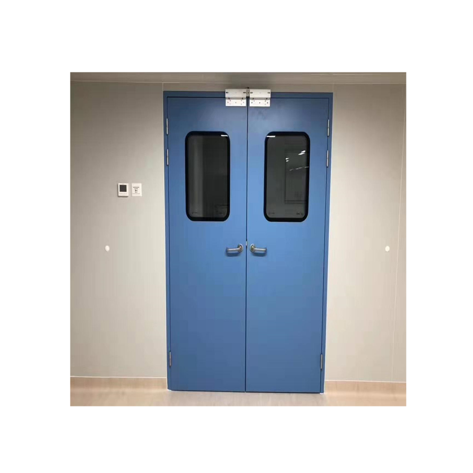 clean hermetic swing doors factory clean room door with coated steel hospital steel door