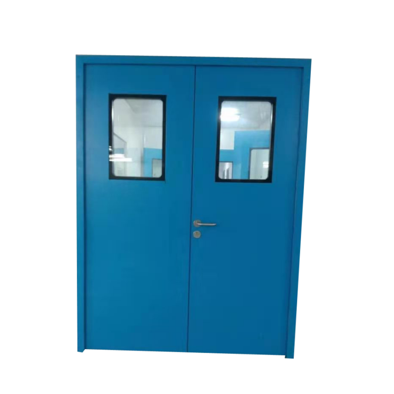 USP GMP and Pharmaceutical Cleanroom Manual Doors Modern Style Steel Door with Clean Glass Cleanroom Door Features and Styles