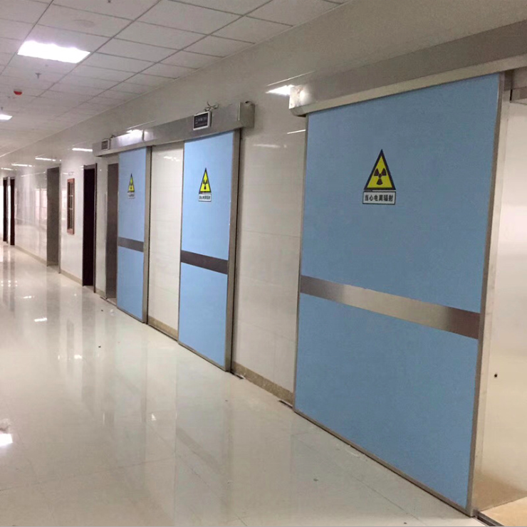 Automatic sliding protective x ray lead lined door for CT room