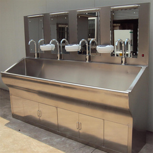 High Quality Hospital Stainless Steel Hand Wash Medical Sink Operating Room Sink With Hand Wash Sink Knee Operated