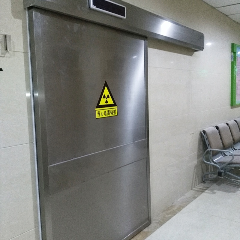 Automatic sliding protective x ray lead lined door for CT room